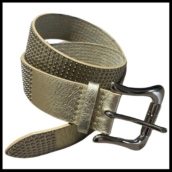 GUESS Genuine Leather Studded Belt - Picture 1 of 7